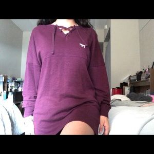 •SOLD• PINK Burgundy Sweatshirt w PINK logo